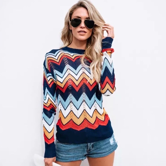 ✨RESTOCKED!! Multicolored Comfy Knit Sweater✨ - Picture 2 of 8
